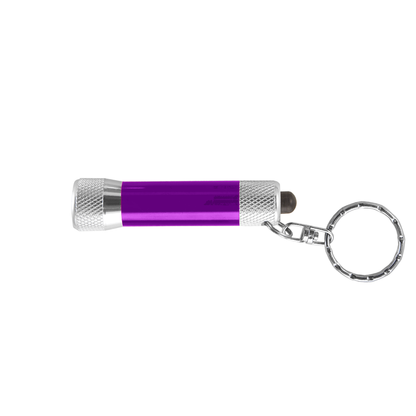 McQueen Torch promotional camping item in purple laser engraved with your company logo