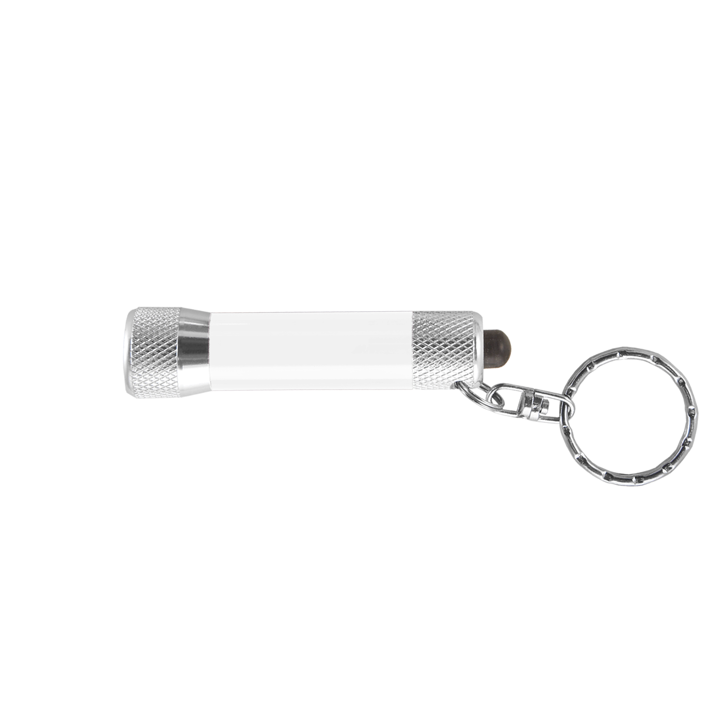 McQueen Torch promotional camping item in white laser engraved with your company logo