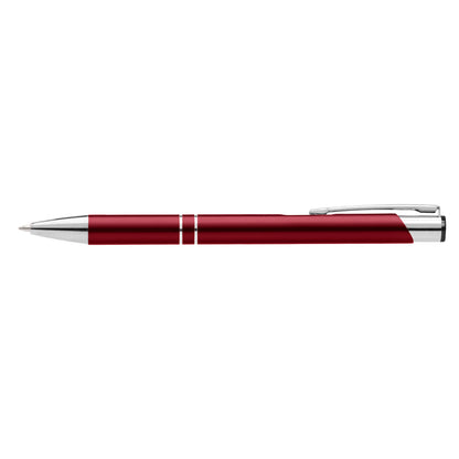 Crosby Matte Pen promotional pen in burgundy laser engraved with your company logo
