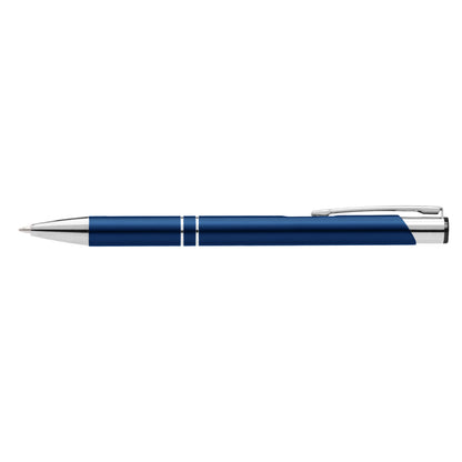 Crosby Matte Pen promotional pen in navy blue laser engraved with your company logo