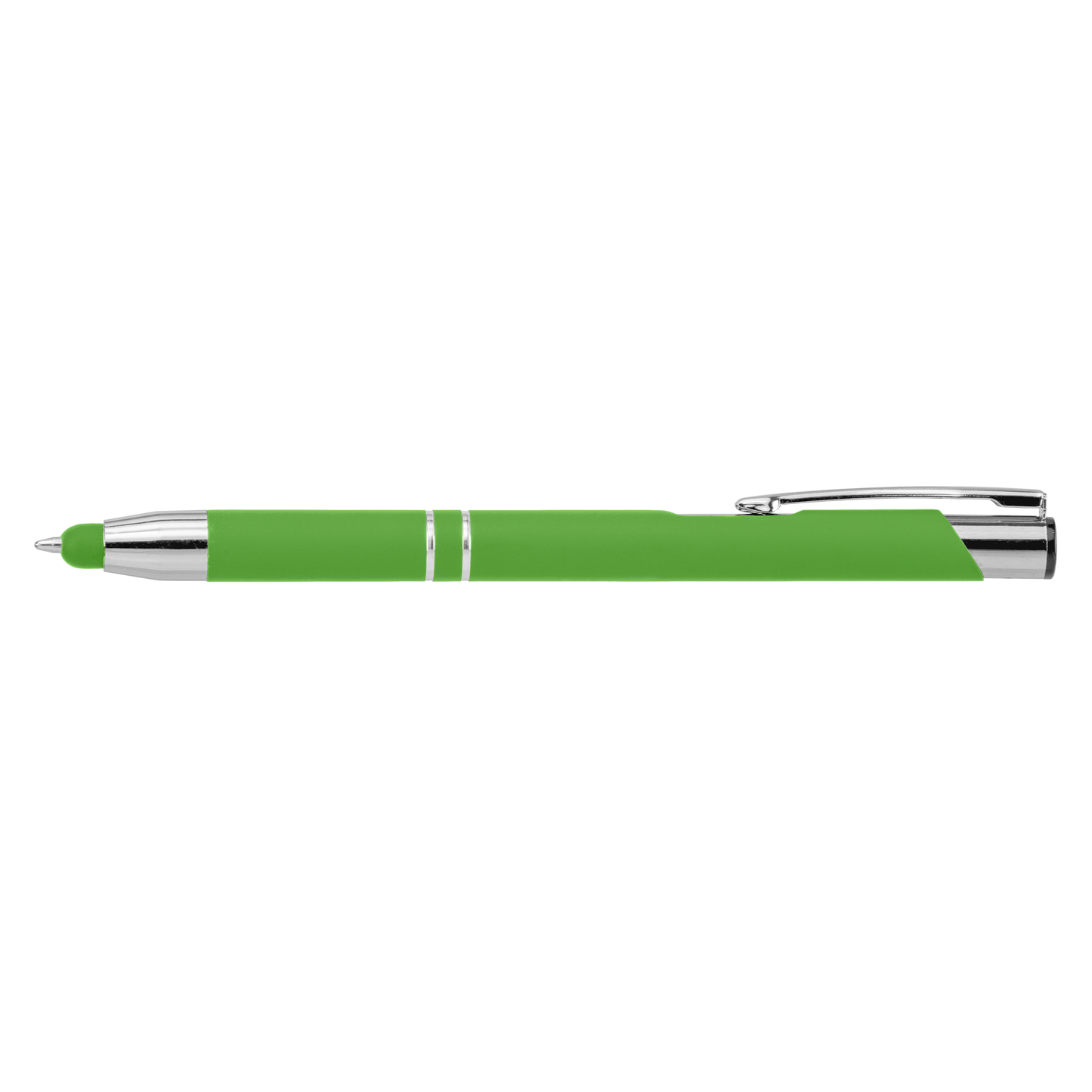 Crosby Softy Pen with Bottom Stylus promotional pen in green printed with your company logo