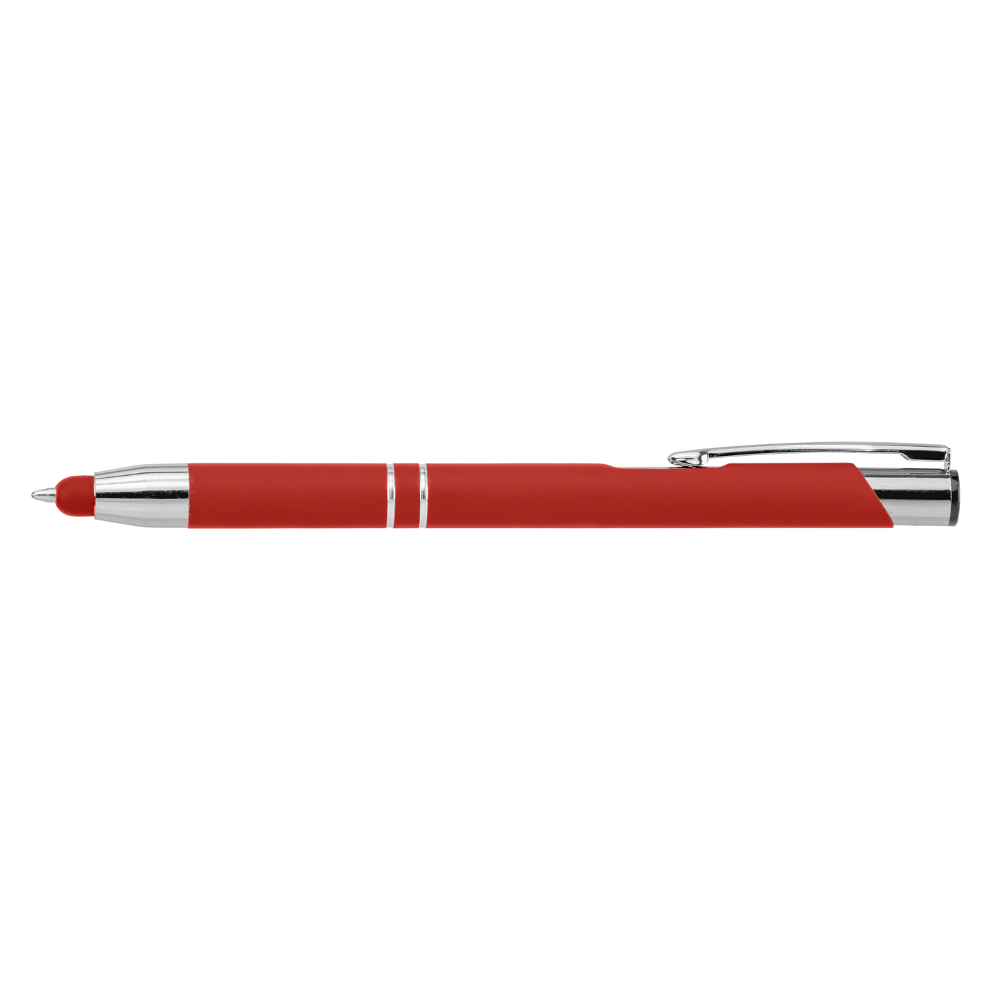 Crosby Softy Pen with Bottom Stylus promotional pen in red printed with your company logo