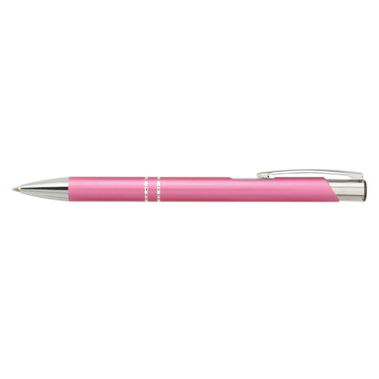 Crosby Matte Pen promotional pen in pink laser engraved with your company logo