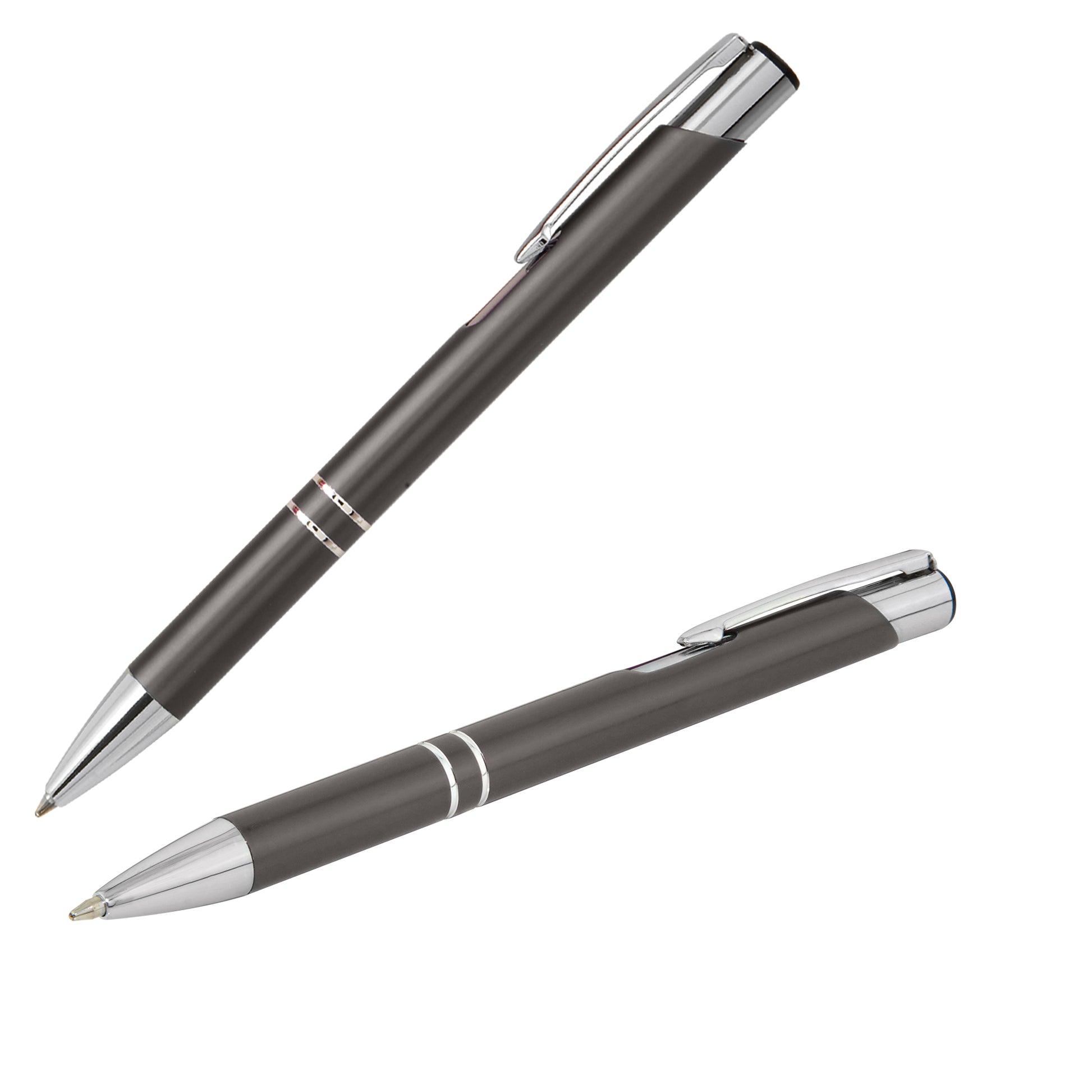 Crosby Matte Pen promotional pen in gunmetal laser engraved with your company logo