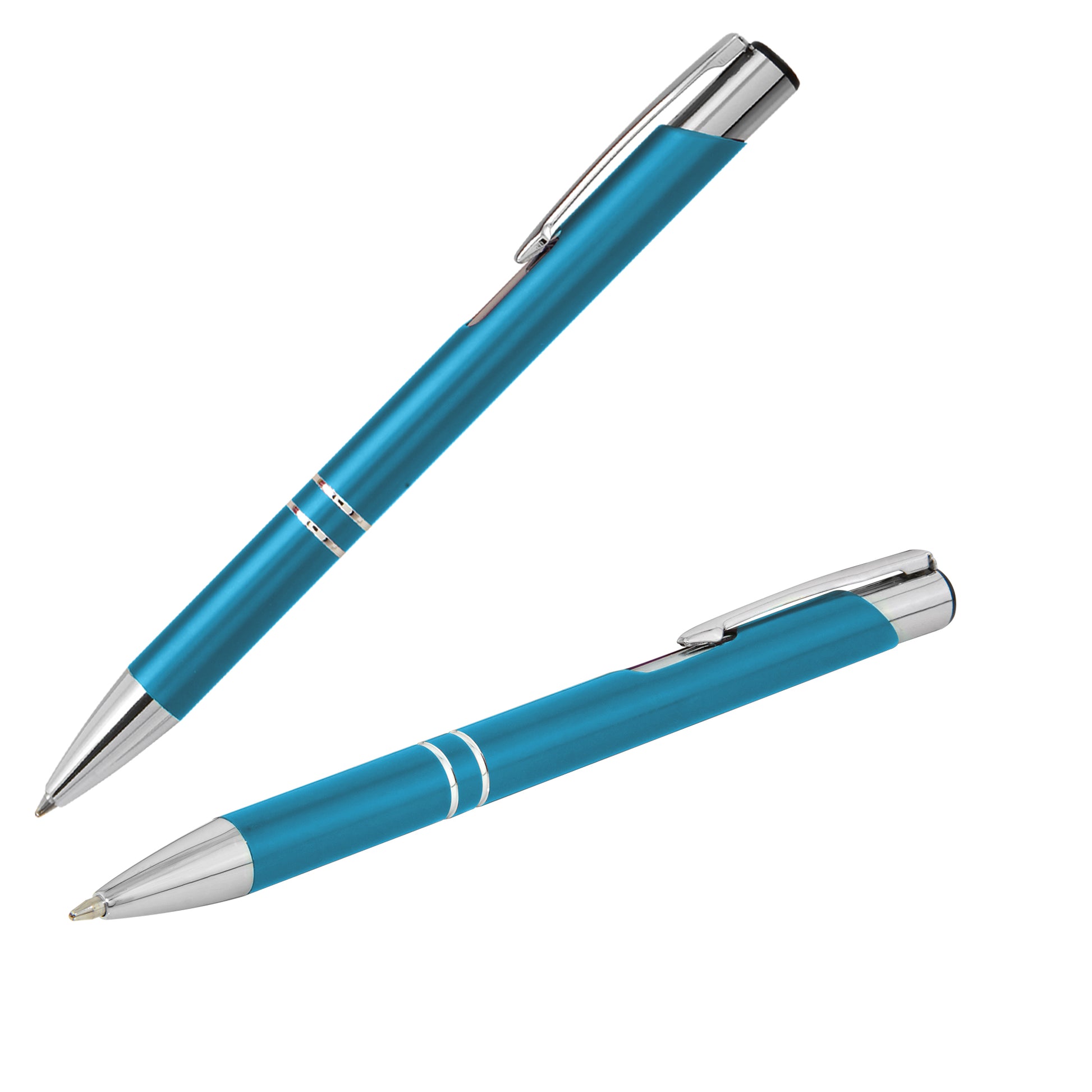 Crosby Matte Pen promotional pen in light blue laser engraved with your company logo