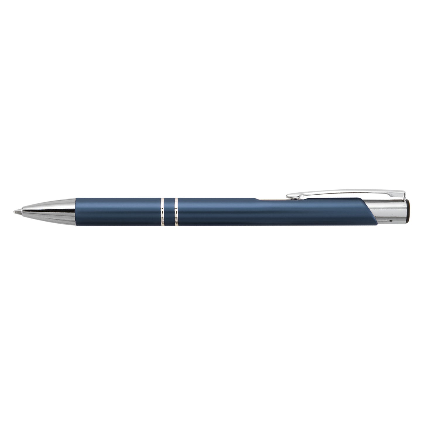Crosby Matte Pen promotional pen in navy blue laser engraved with your company logo