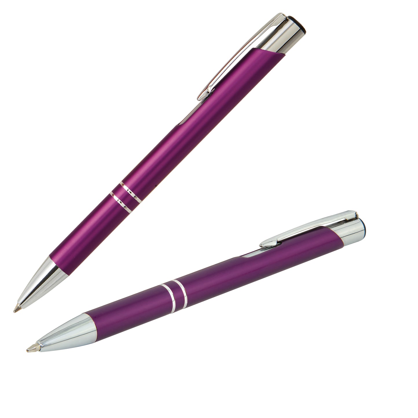 Crosby Matte Pen promotional pen in purple laser engraved with your company logo