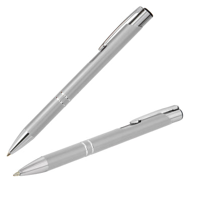 Crosby Matte Pen promotional pen in silver laser engraved with your company logo
