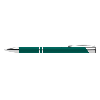 Crosby Metal Pen promotional pen in dark green printed with your company logo