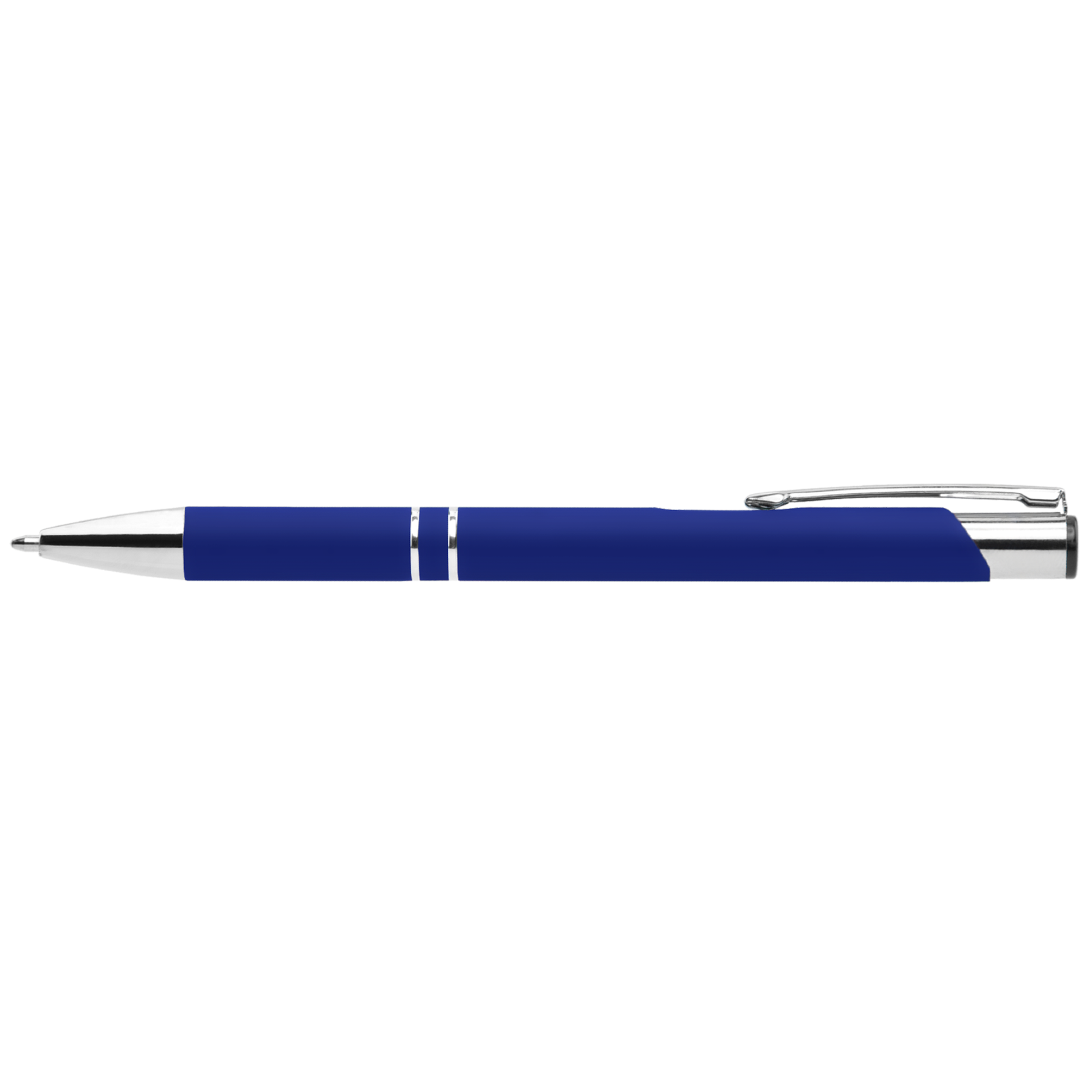 Crosby Softy Pen promotional pen in navy blue laser engraved with your company logo