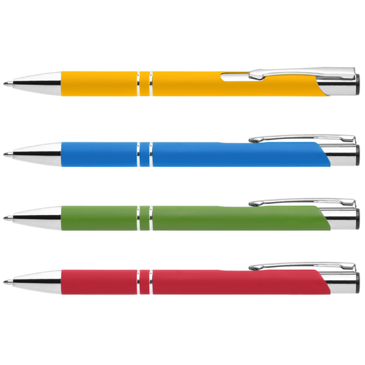 Crosby Softy Pen promotional pen in assorted colours laser engraved with your company logo