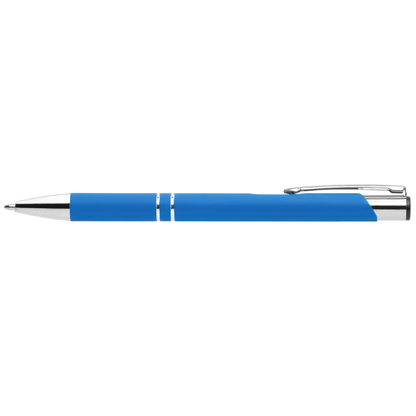 Crosby Softy Pen promotional pen in light blue laser engraved with your company logo