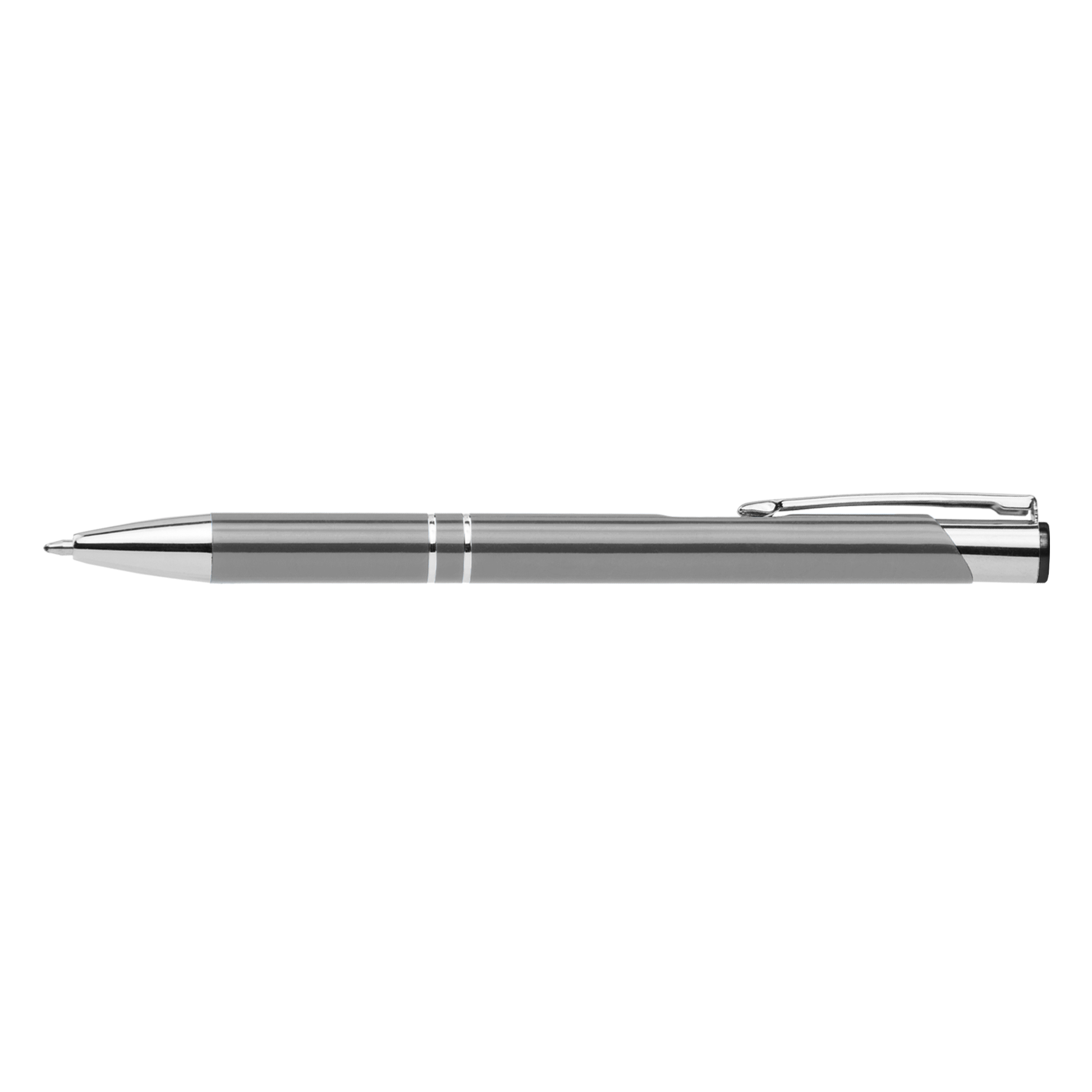 Crosby Shiny Pen promotional pen in gunmetal laser engraved with your company logo