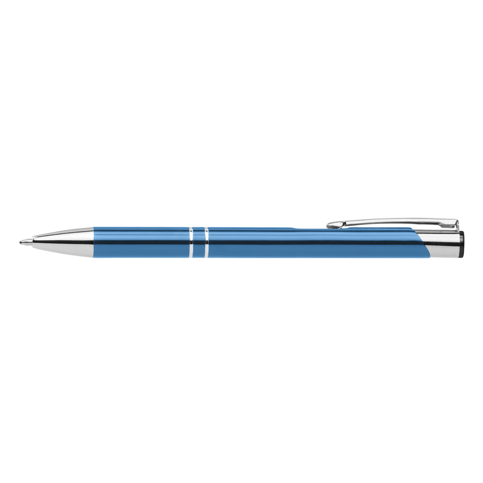 Crosby Shiny Pen promotional pen in cool gray laser engraved with your company logo