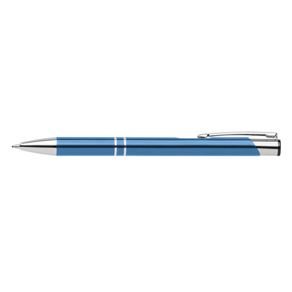 Crosby Shiny Pen promotional pen in cool gray laser engraved with your company logo