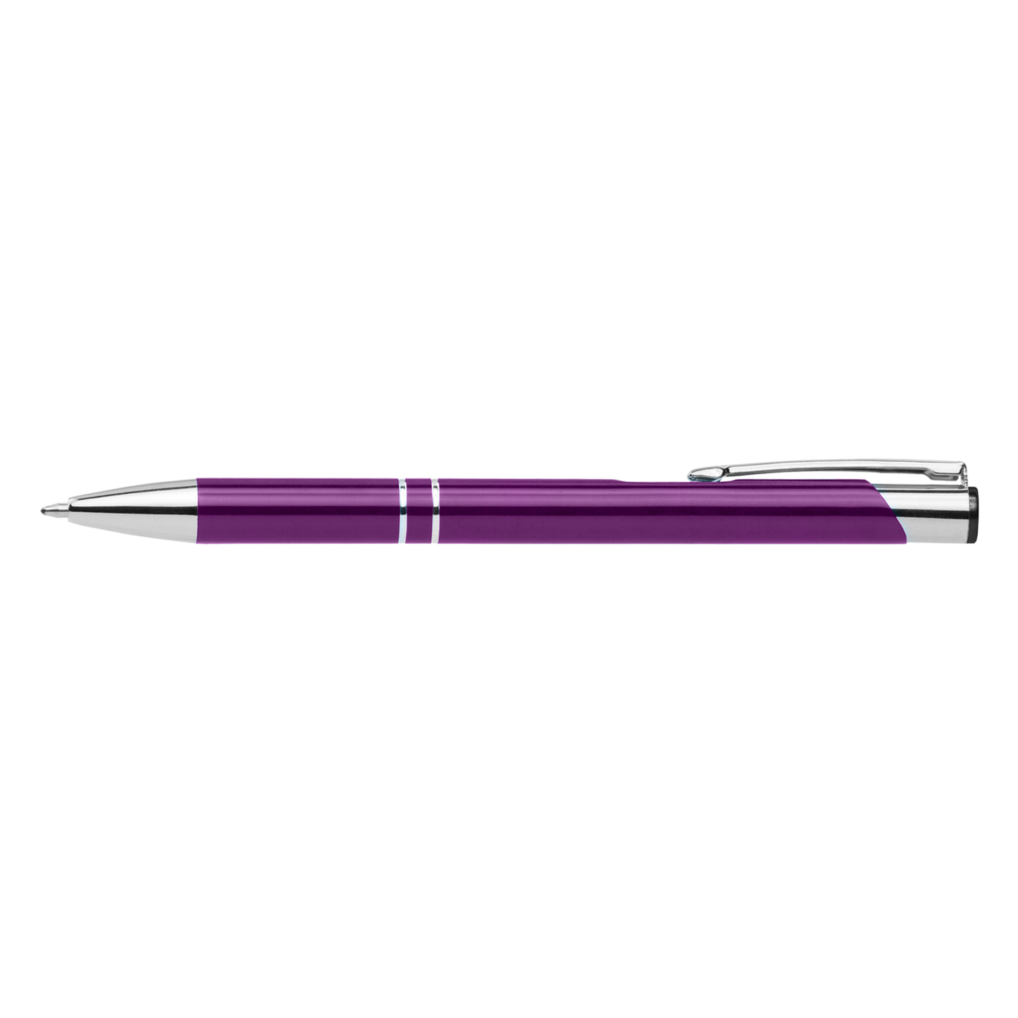 Crosby Shiny Pen promotional pen in plum laser engraved with your company logo