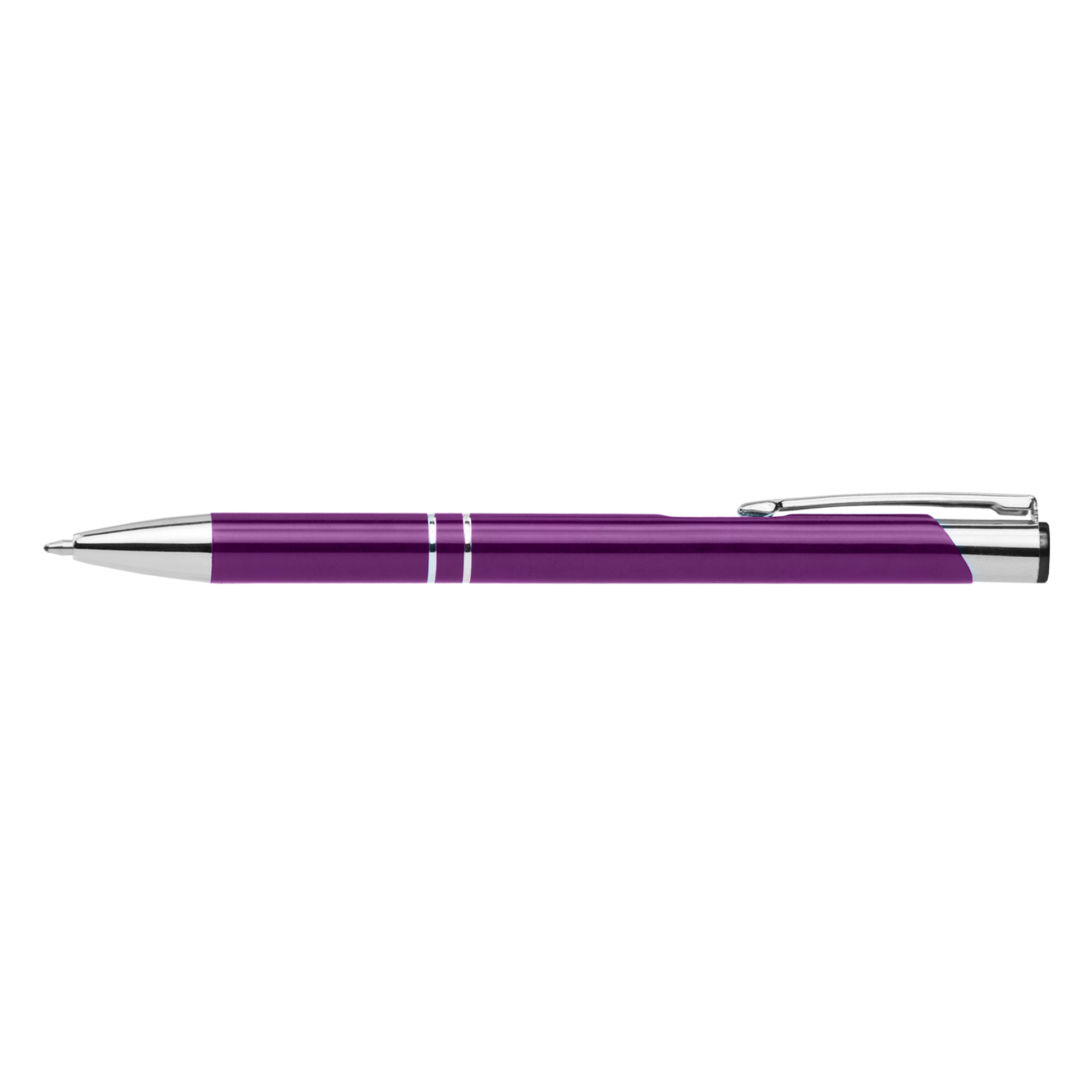 Crosby Shiny Pen promotional pen in plum laser engraved with your company logo