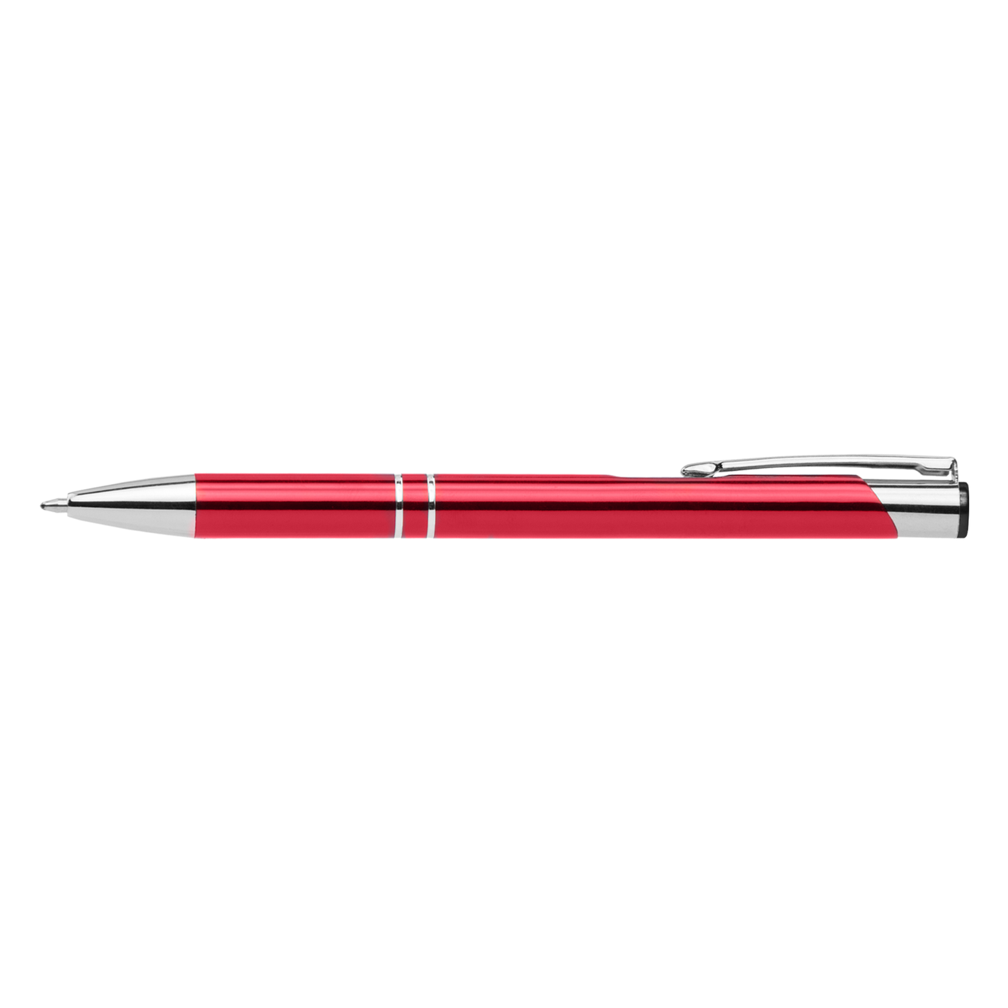Crosby Shiny Pen promotional pen in red laser engraved with your company logo