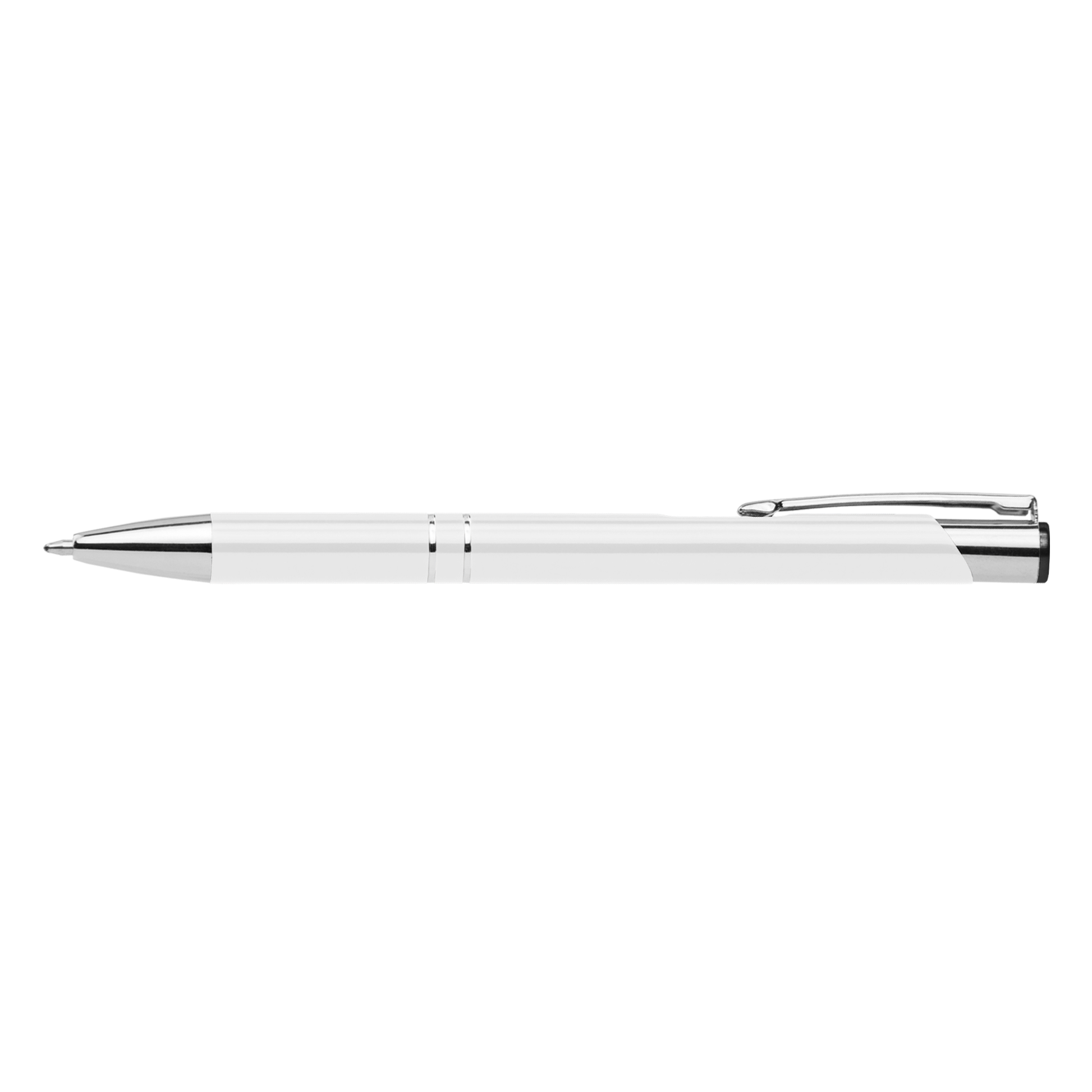 Crosby Shiny Pen promotional pen in white laser engraved with your company logo