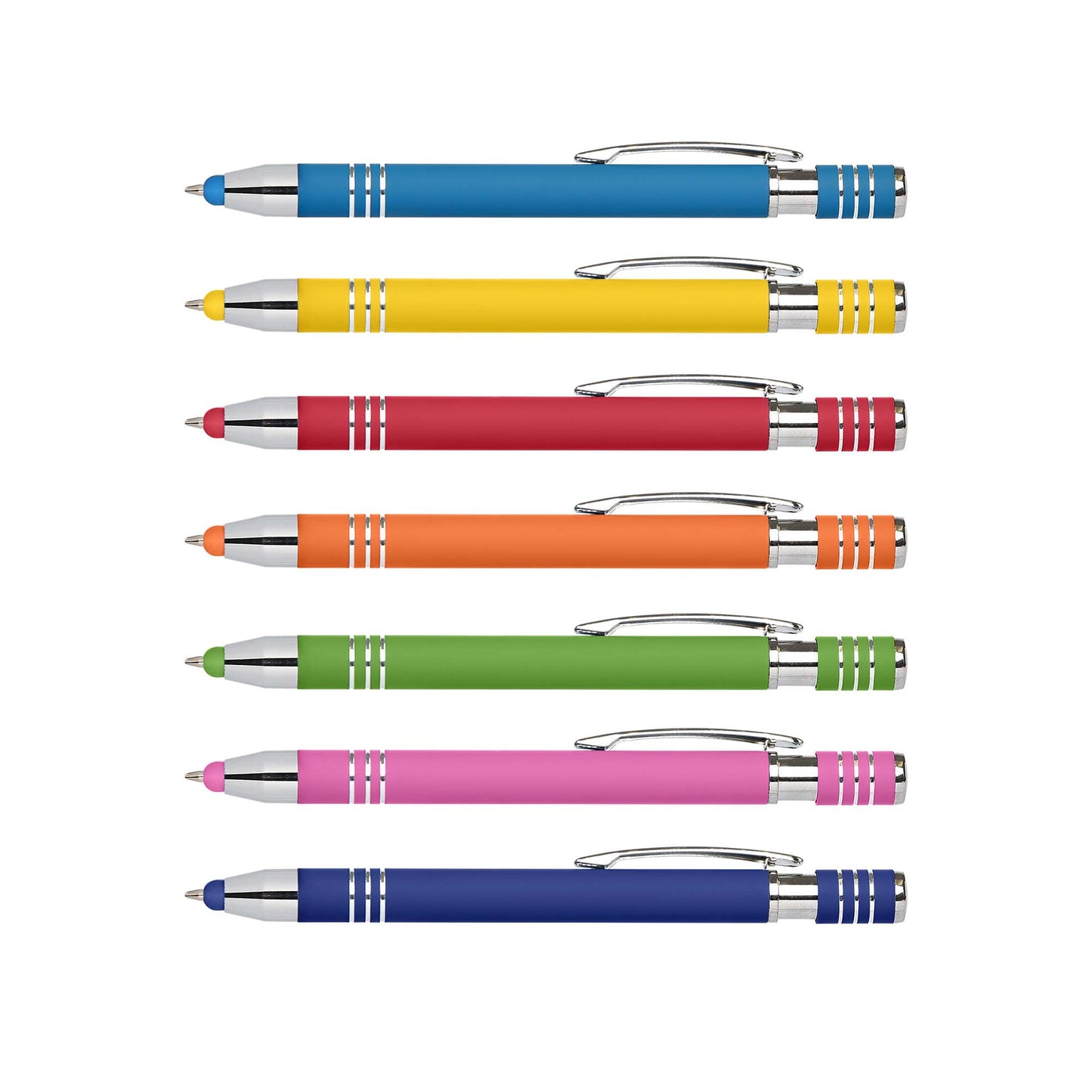 Morrison Softy Stylus Pen promotional pen in assorted colours laser engraved with your company logo