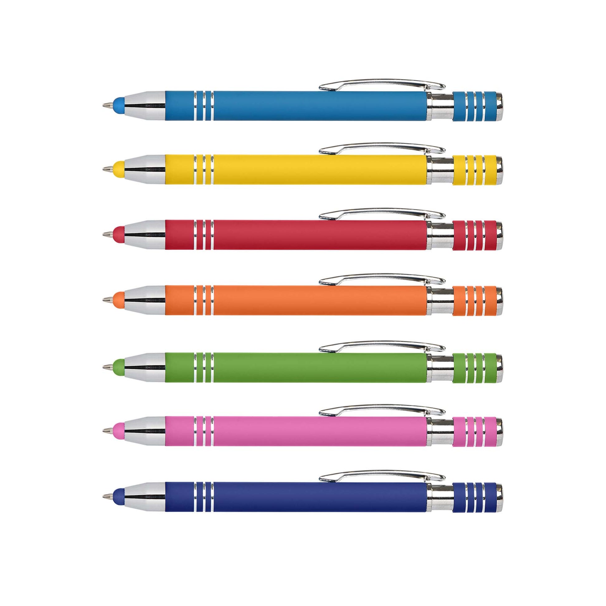 Morrison Softy Stylus Pen promotional pen in assorted colours laser engraved with your company logo