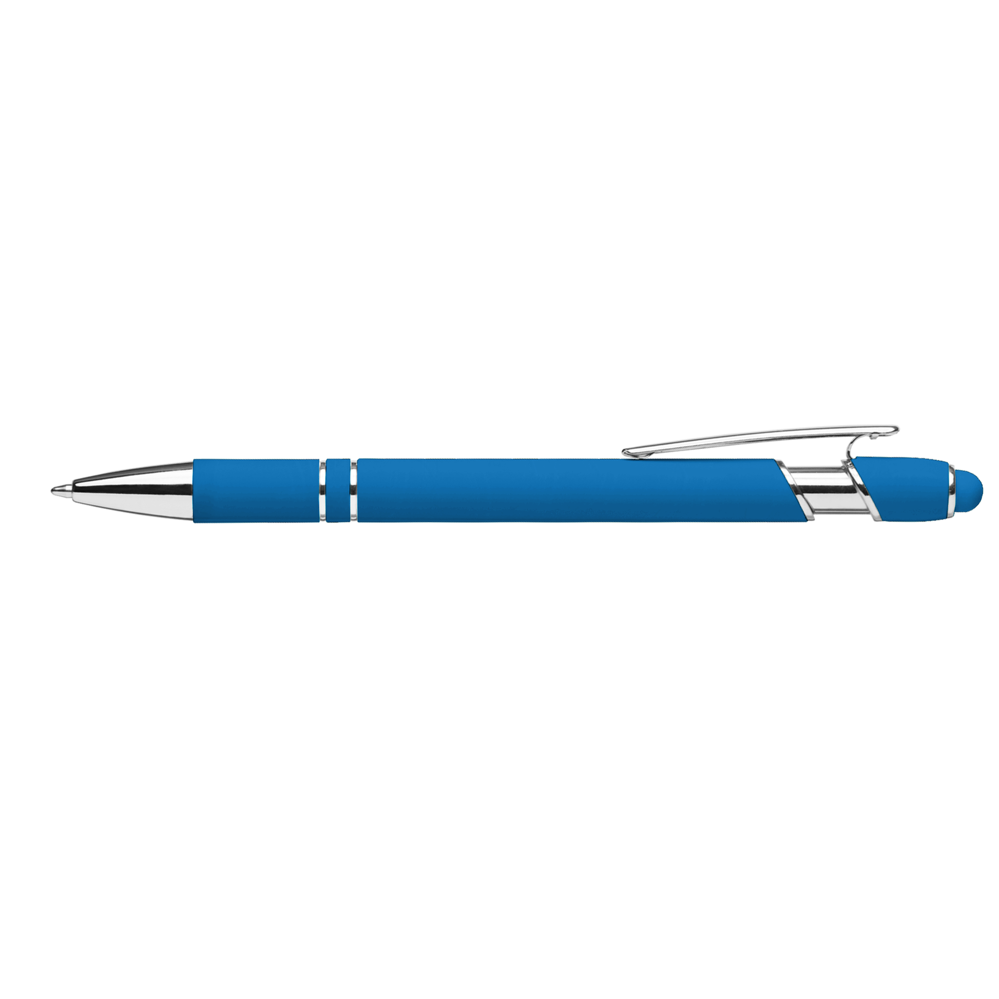 Prince Brights Stylus Pen promotional pen in light blue laser engraved with your company logo
