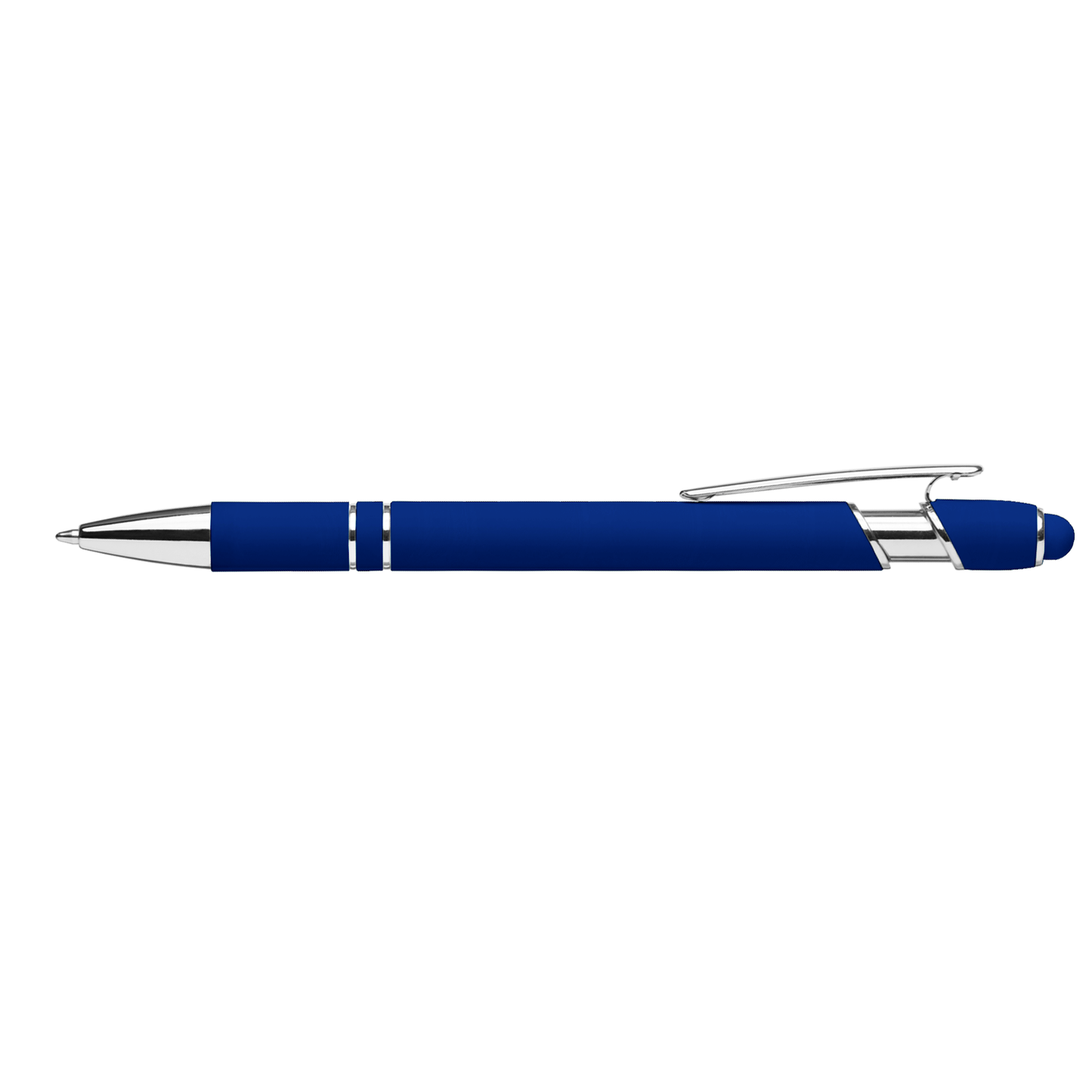 Prince Brights Stylus Pen promotional pen in navy blue laser engraved with your company logo