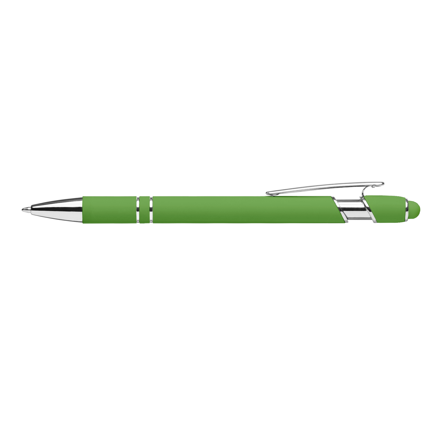 Prince Brights Stylus Pen promotional pen in green laser engraved with your company logo