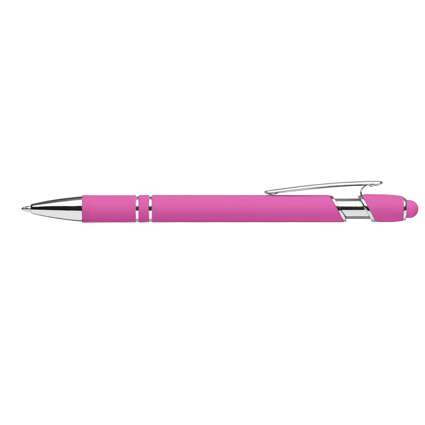 Prince Brights Stylus Pen promotional pen in pink laser engraved with your company logo