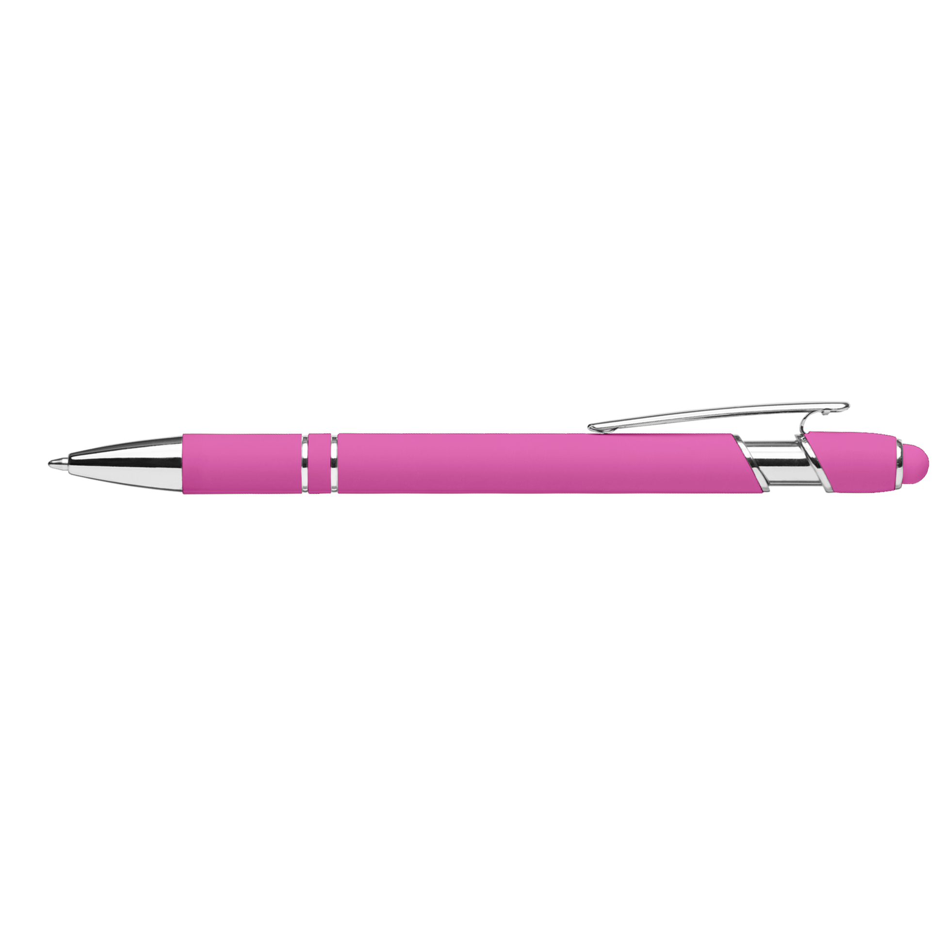 Prince Brights Stylus Pen promotional pen in pink laser engraved with your company logo