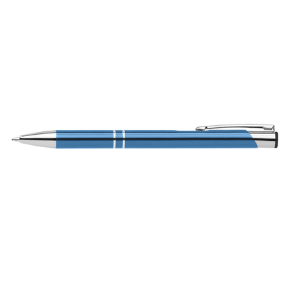 Crosby Pen promotional pen in navy blue laser engraved with your company logo