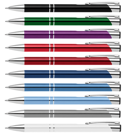 Crosby Pen promotional pen in assorted colours laser engraved with your company logo