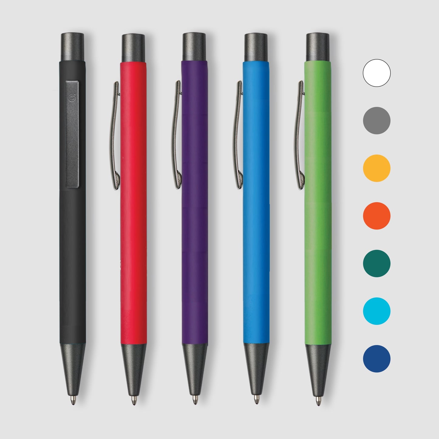 Bowie Softy Pen promotional pen in assorted colours laser engraved with your company logo