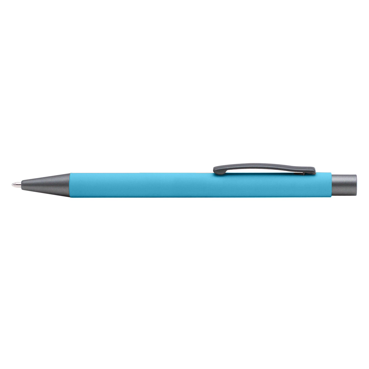 Bowie Softy Pen promotional pen in light blue laser engraved with your company logo
