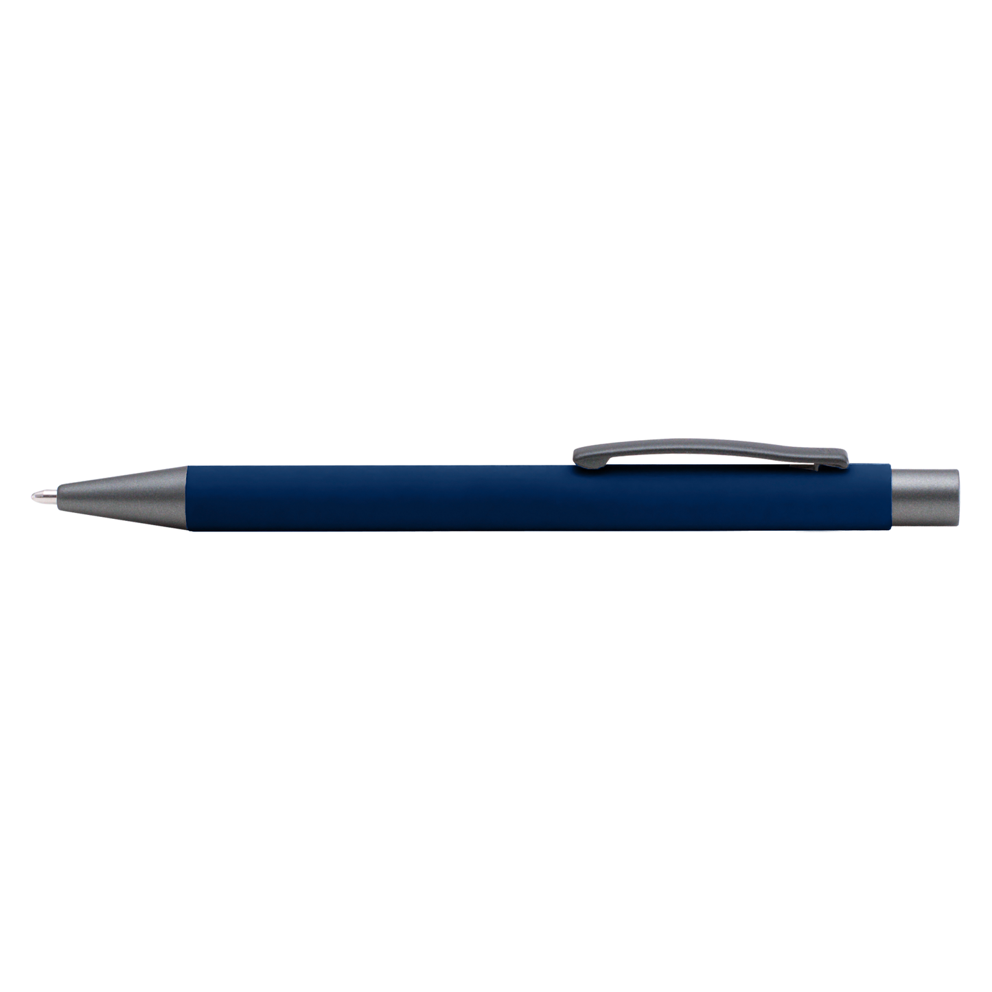 Bowie Softy Pen promotional pen in navy blue laser engraved with your company logo