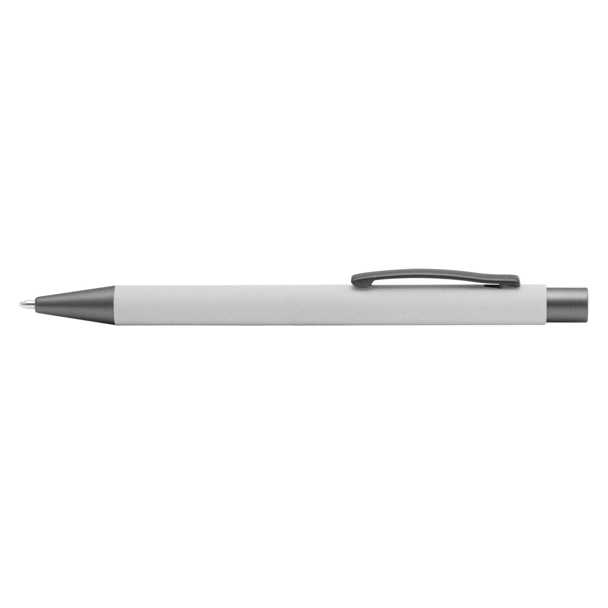 Bowie Softy Pen promotional pen in white laser engraved with your company logo