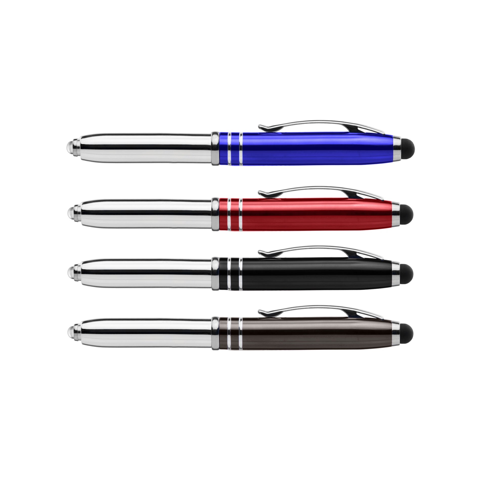 Brando Shiny Stylus Pen promotional pen in assorted colours laser engraved with your company logo