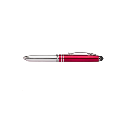 Brando Shiny Stylus Pen promotional pen in red laser engraved with your company logo