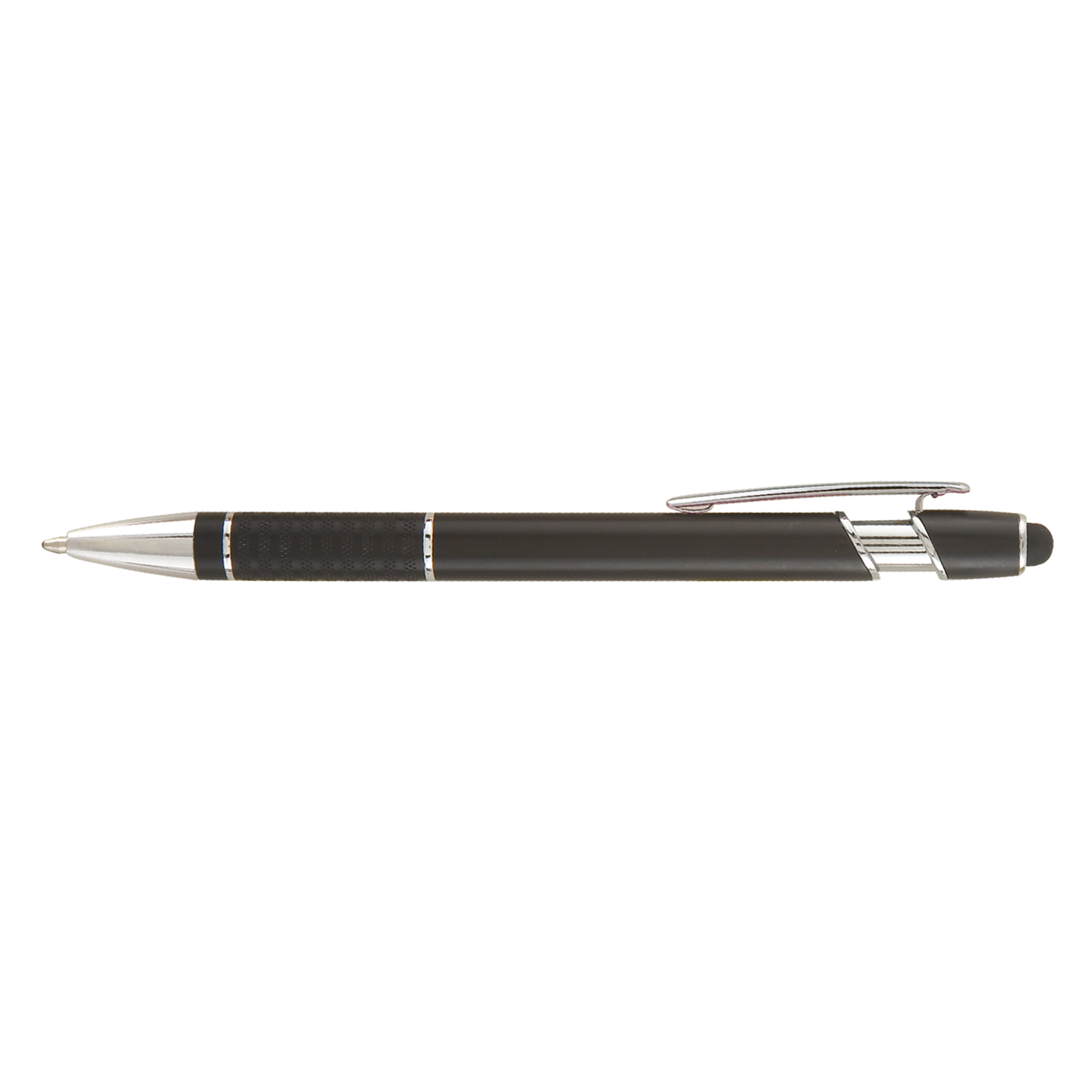Prince Matte Stylus Pen promotional pen in black laser engraved with your company logo