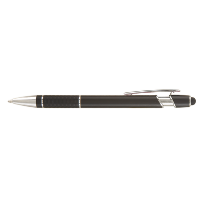 Prince Matte Stylus Pen promotional pen in black laser engraved with your company logo