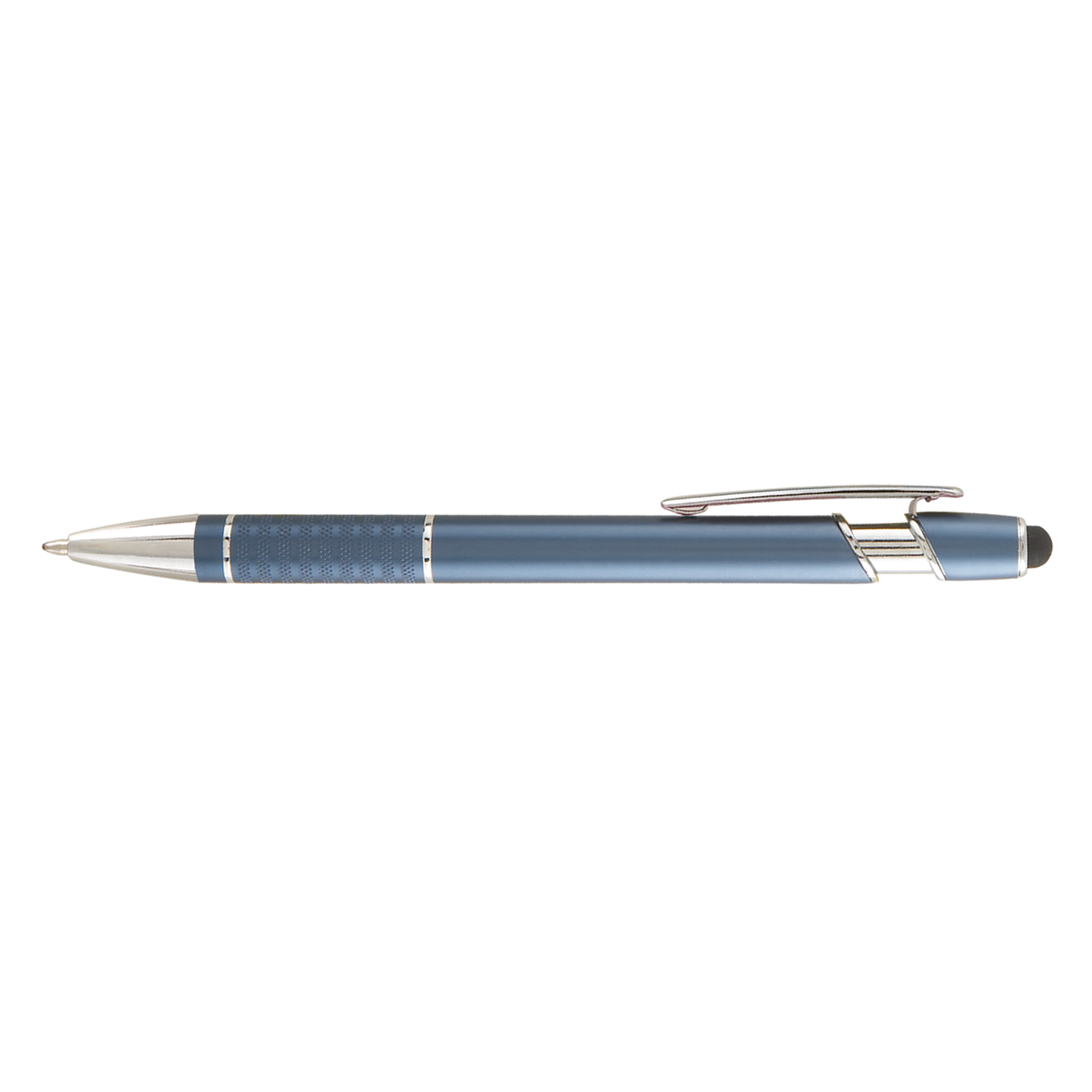 Prince Matte Stylus Pen promotional pen in blue laser engraved with your company logo