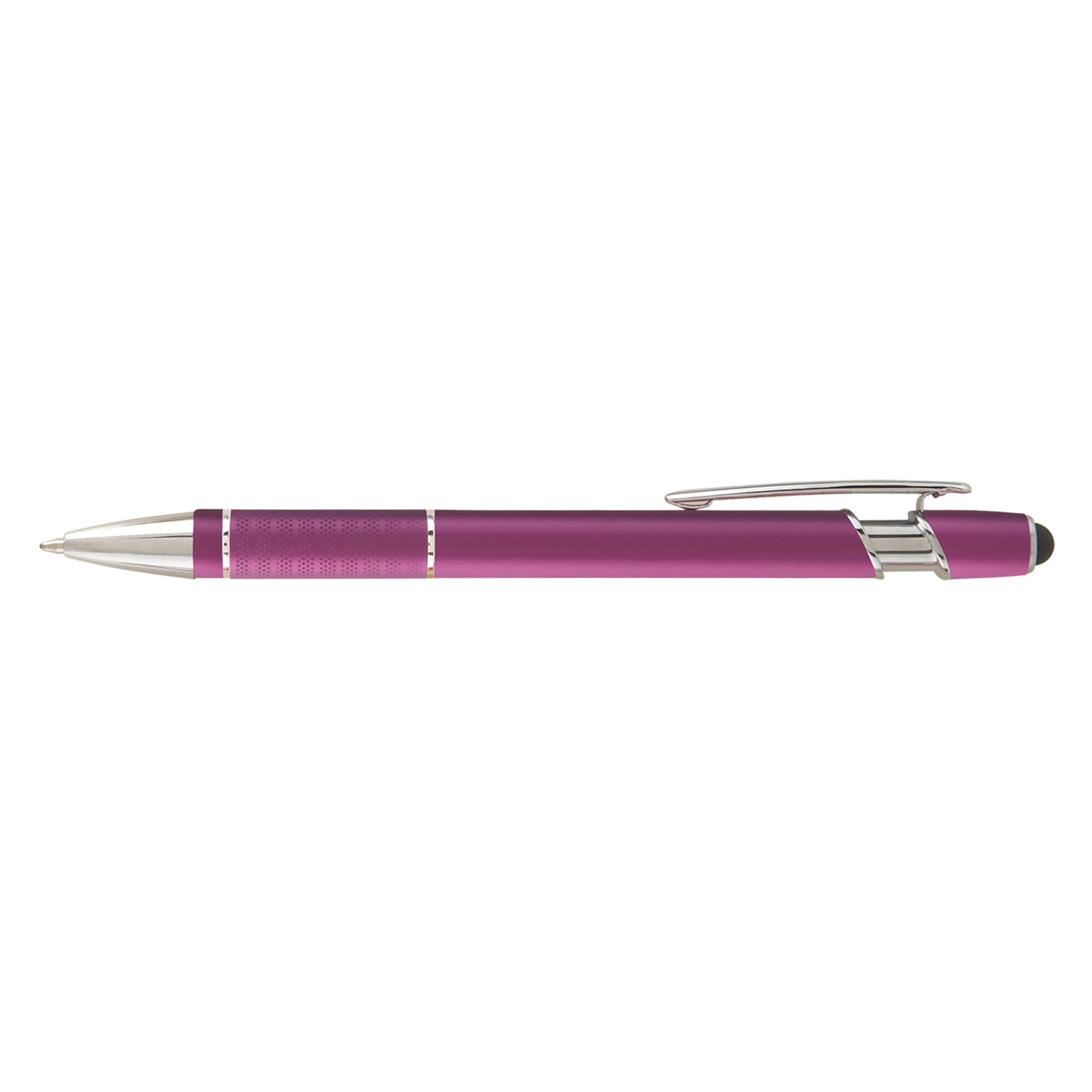 Prince Matte Stylus Pen promotional pen in purple laser engraved with your company logo