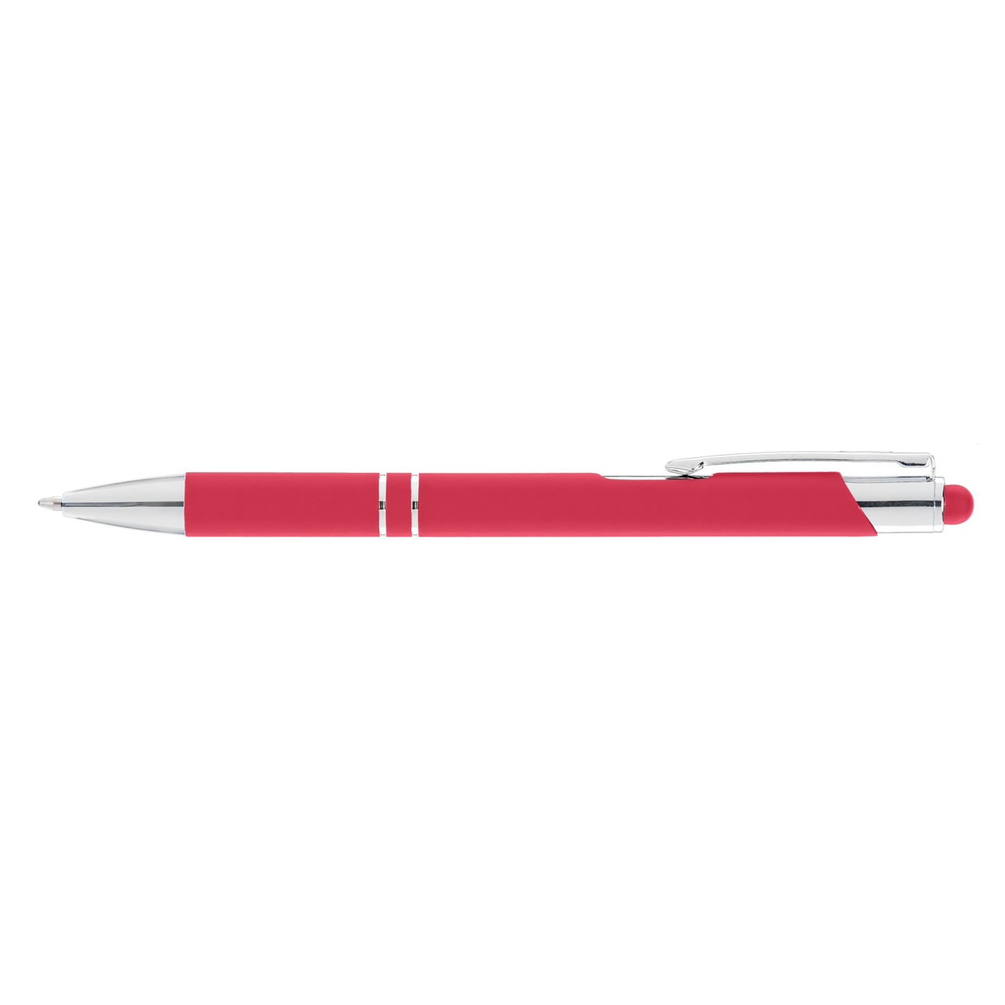 Crosby Softy Pen with Top Stylus promotional pen in red laser engraved with your company logo
