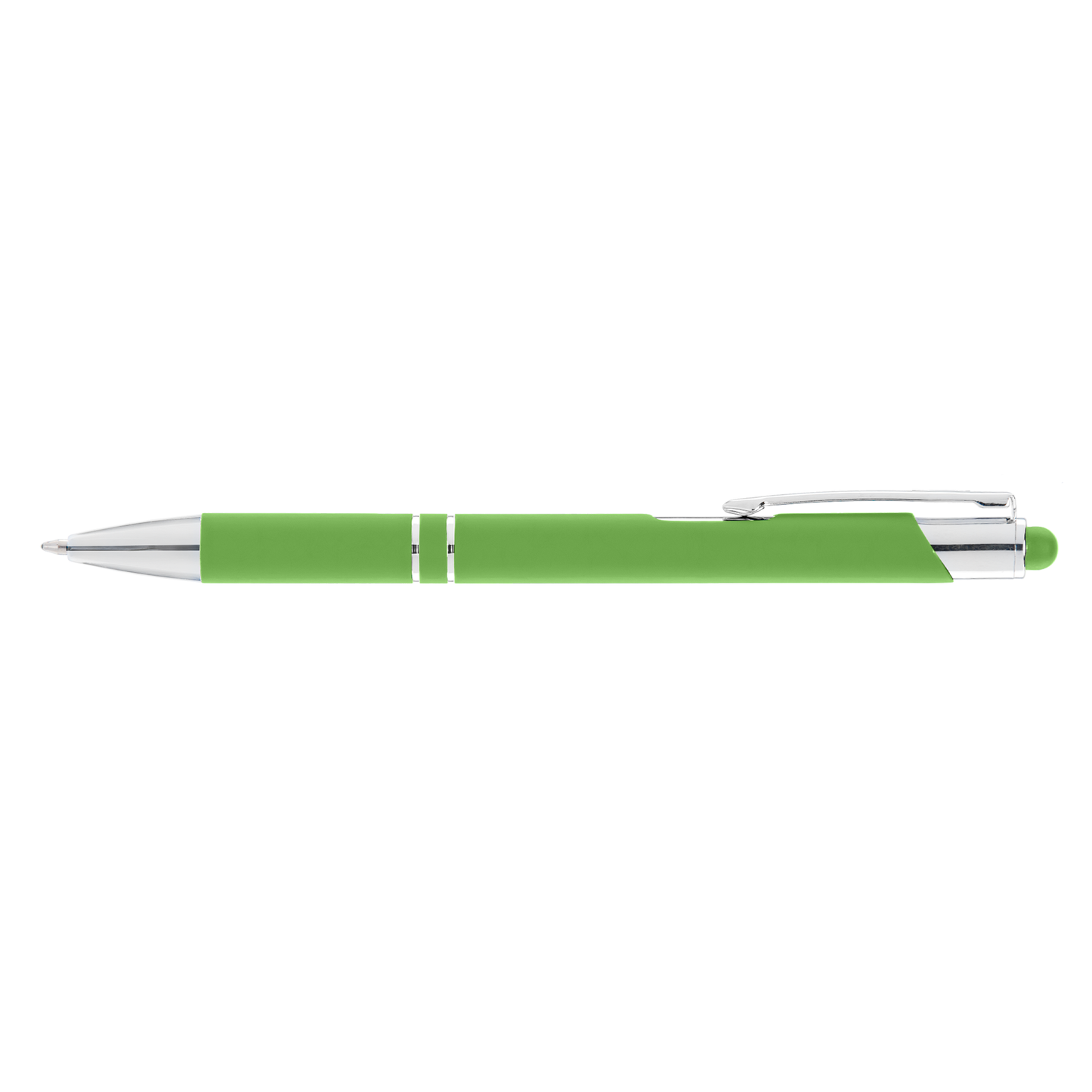 Crosby Softy Pen with Top Stylus promotional pen in green laser engraved with your company logo