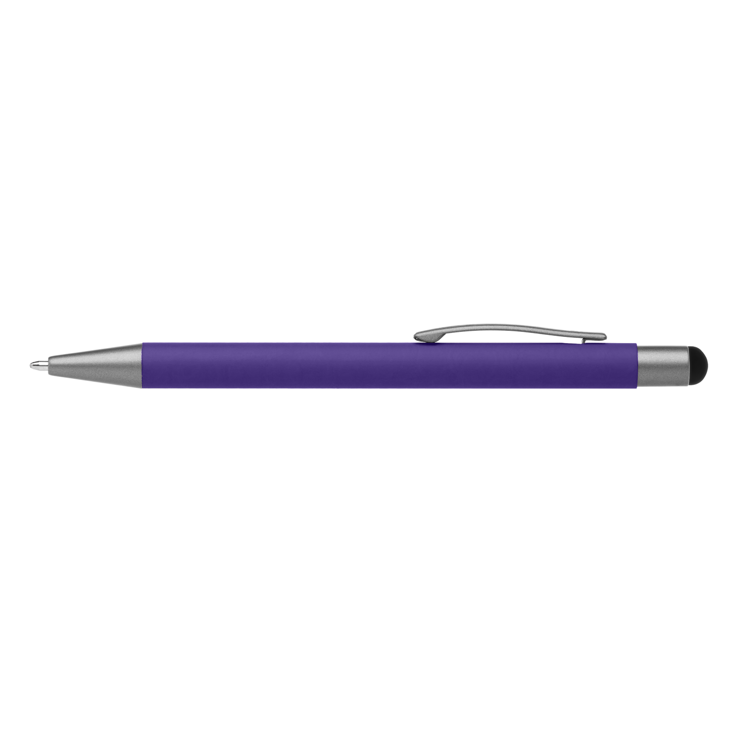 Bowie Softy Stylus Pen promotional pen in purple laser engraved with your company logo
