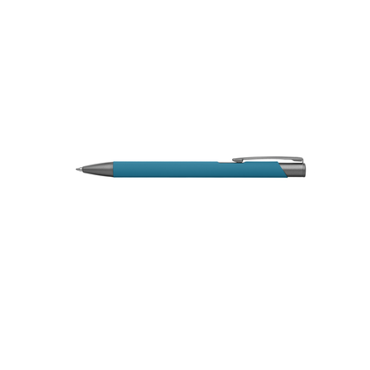 Crosby Gunmetal Softy Pen promotional pen in light blue printed with your company logo