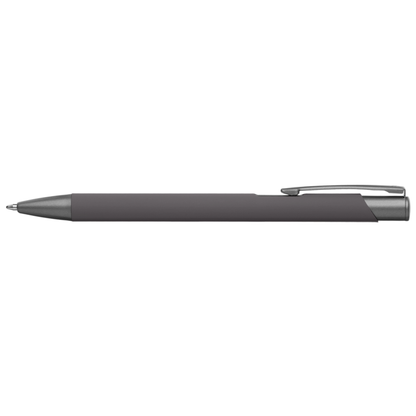 Crosby Gunmetal Softy Pen promotional pen in taupe printed with your company logo