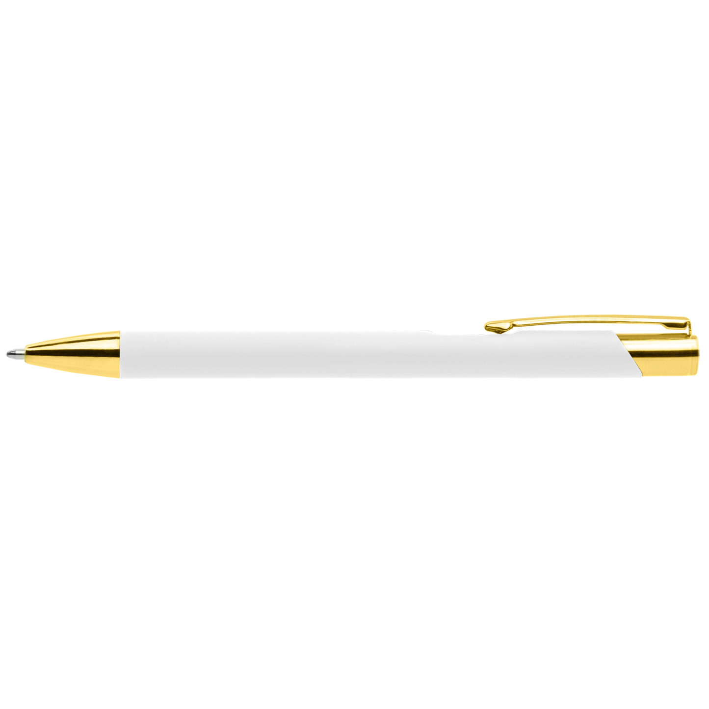 Crosby Gold Softy Pen promotional pen in white laser engraved with your company logo