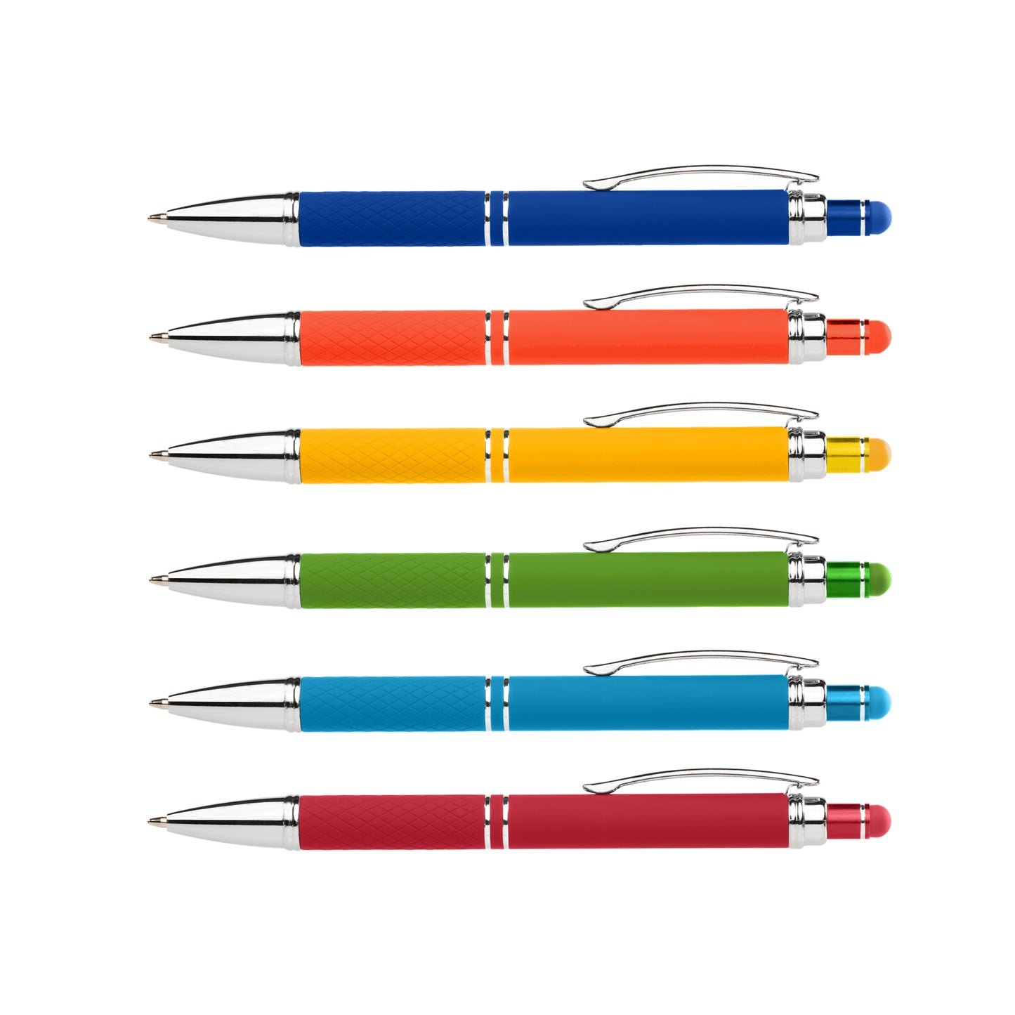 Phoenix Softy Brights with Stylus promotional pen in assorted colours laser engraved with your company logo