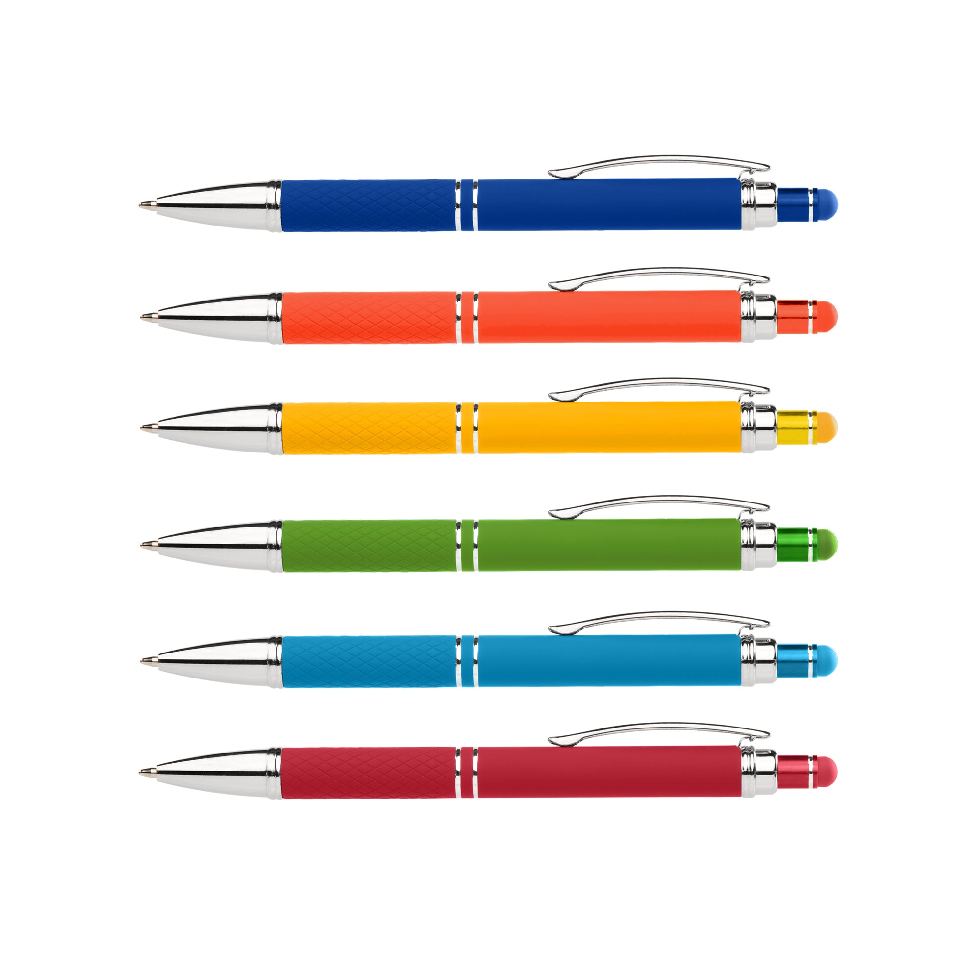 Phoenix Softy Brights with Stylus promotional pen in assorted colours laser engraved with your company logo